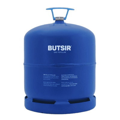 imagen  de botella de camping gas butano butsir azul 